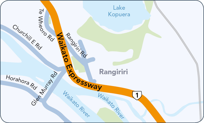 High risk crash area - Rangiriri