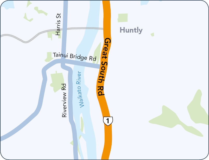 High risk crash area - Huntly