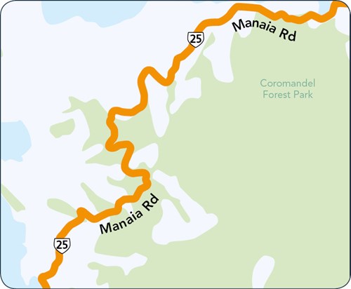 Te Matata to Coromandel Township - high risk area