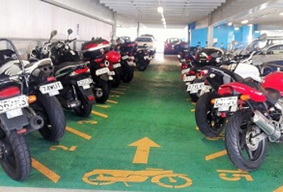Motorbike parking building