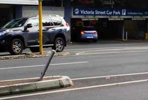 Victoria car park vehicle entrance.