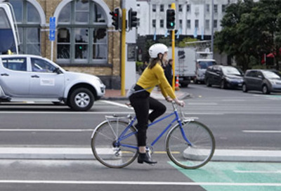 Cyclist on separated cycleway.jpg
