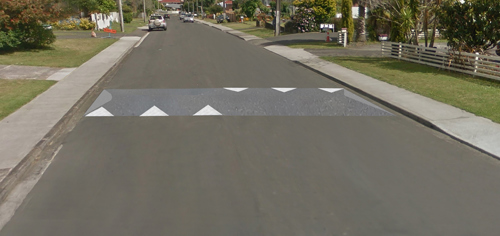 Illustrated example of a speed hump
