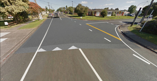 Illustrated example of a raised intersection
