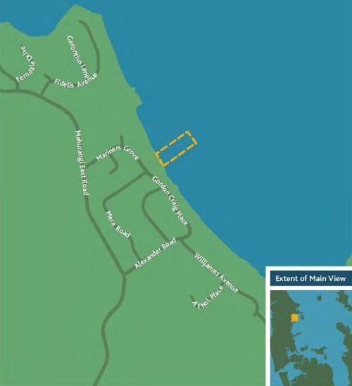 Algies Bay access lane map