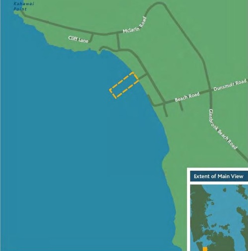 Glenbrook Beach access lane map