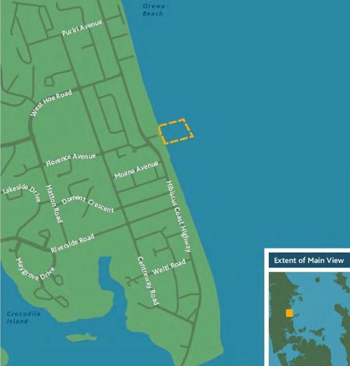 Orewa access lane map