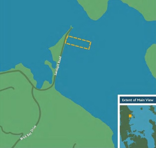 Sandspit access lane map
