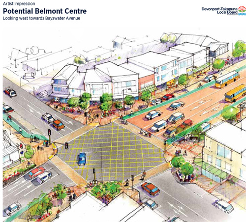 Artists impression of Belmont improvements.