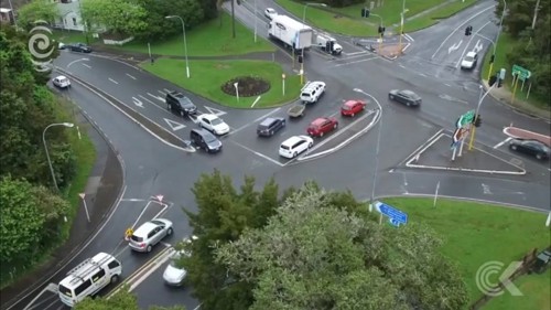 Aerial view showing Hill Street intersection