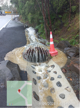 Image showing drainage and culvert after repairs to Candia Road, Swanson