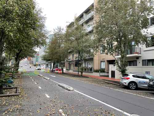 Street layout bike lanes