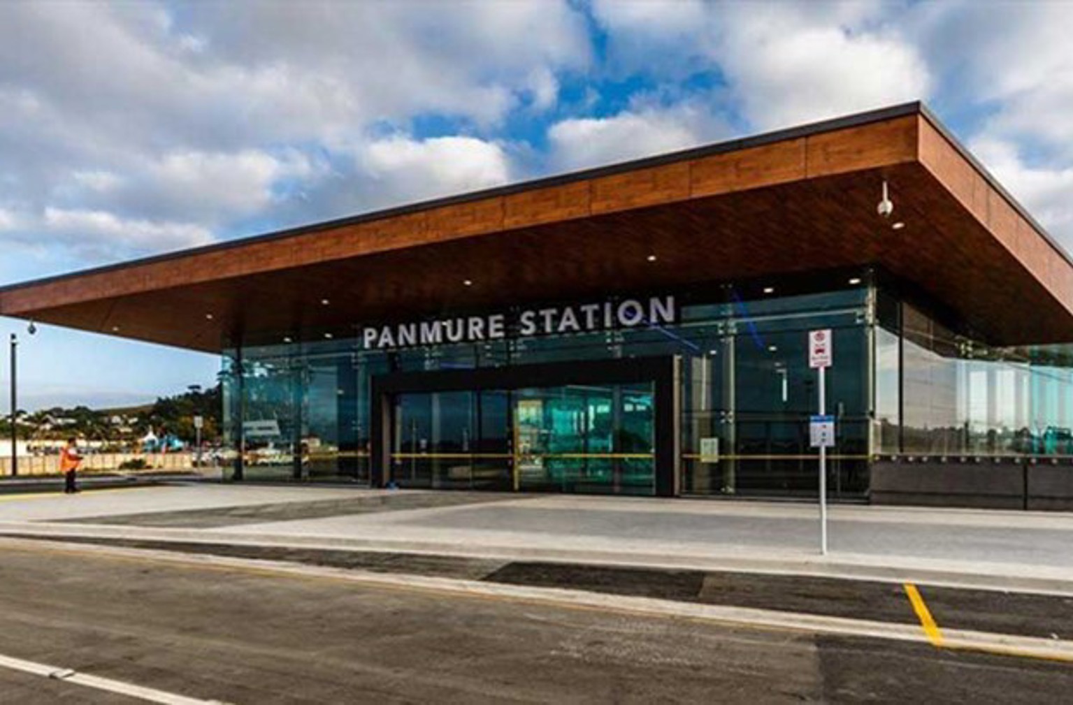 The front entryway of Panmure Station.