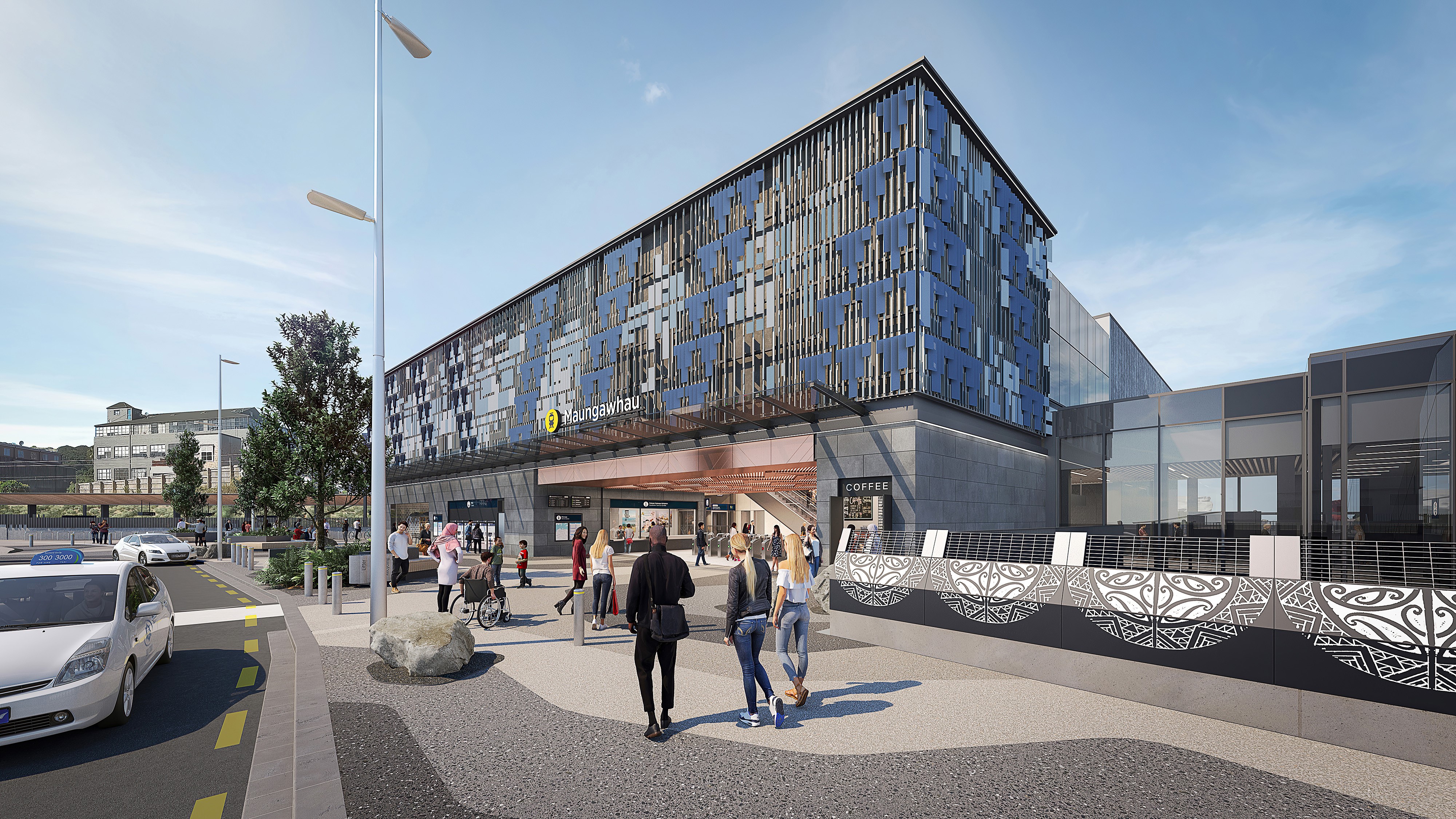 A concept image of the finished Maungawhau Station.