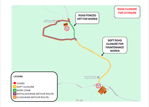 Map showing location of slip repairs at Manukau Heads