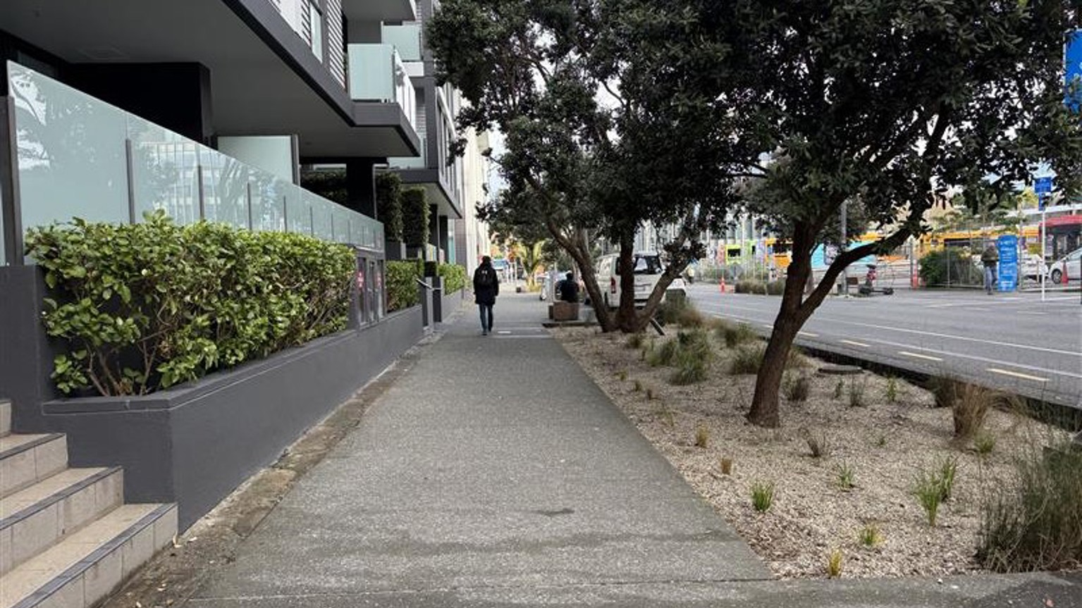Pedestrians on Fanshawe Street