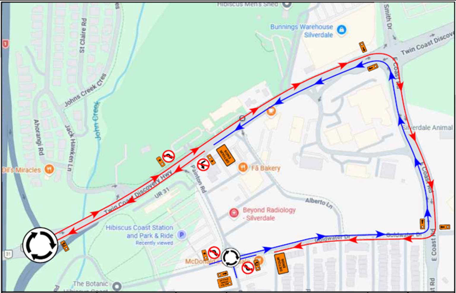 detour map