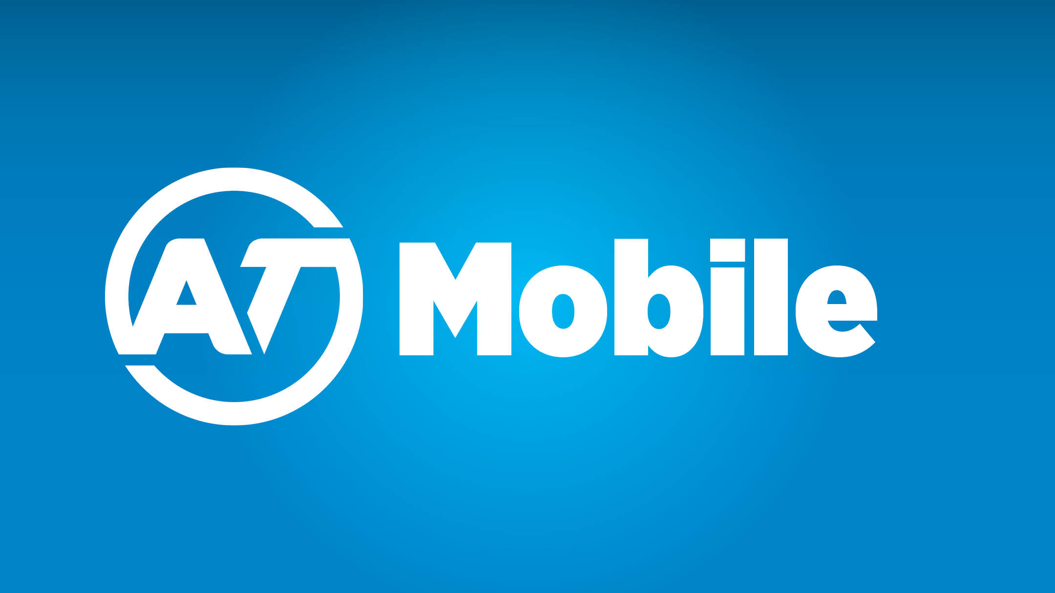 Blue gradient background with the AT Logo and word Mobile written in white.