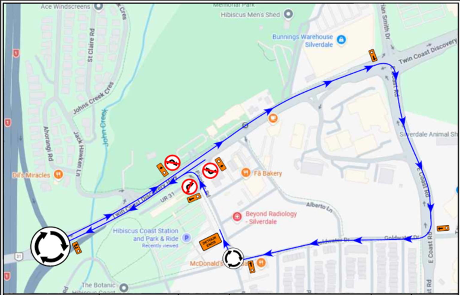 detour map